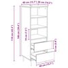 vidaXL Highboard Artisan Egetr&aelig; 40 x 36 x 110 cm Konstrueret tr&aelig;
