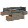 vidaXL Havesofa S&aelig;t 9 stk. Gr&aring; Poly rattan