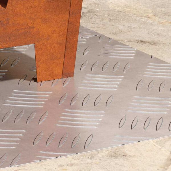 vidaXL Trappe Tread Rektangul&aelig;r 2 pcs S&oslash;lv 60 x 40 cm Aluminium