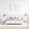 vidaXL Sengebord 2 pcs Hvid 39 x 34 x 33 cm Massivt fyrretr&aelig;