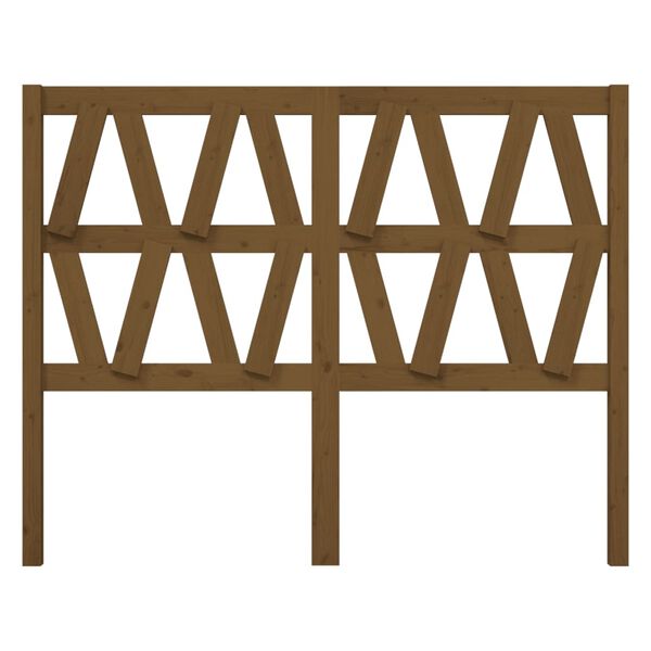 vidaXL sengeg&aelig;rde 126x4x100 cm massivt fyrretr&aelig; gyldenbrun