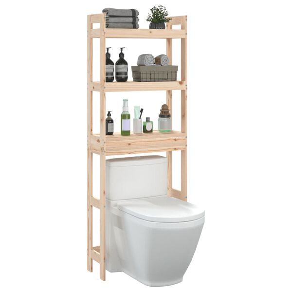 vidaXL toiletstativ 63x26x171 cm massivt fyrretr&aelig;