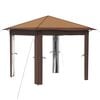 vidaXL Gazebo uden Sider 2,6 x 2,6 m Beige og Brun