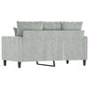 vidaXL 2-personers sofa 120 cm velour lysegr&aring;