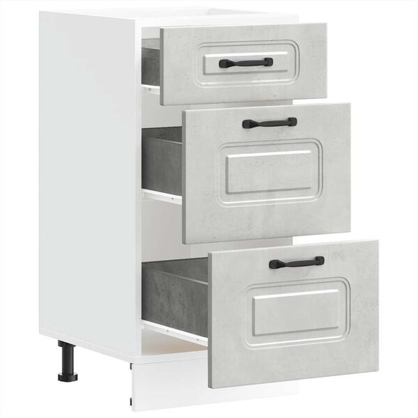 vidaXL k&oslash;kkenunderskab Kalmar konstrueret tr&aelig; beton gr&aring;