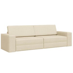 vidaXL Sovesofa Creme 245 x 78 x 77 cm Stof