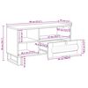 vidaXL TV-skab med skuffe Brun 80 x 33 x 46 cm Massivt mangotr&aelig;