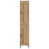 vidaXL Highboard Artisan Egetr&aelig; 34,5 x 34 x 180 cm Konstrueret tr&aelig;