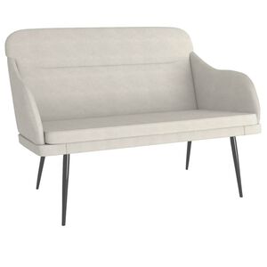vidaXL b&aelig;nk 110x76x80 cm velour cremefarvet