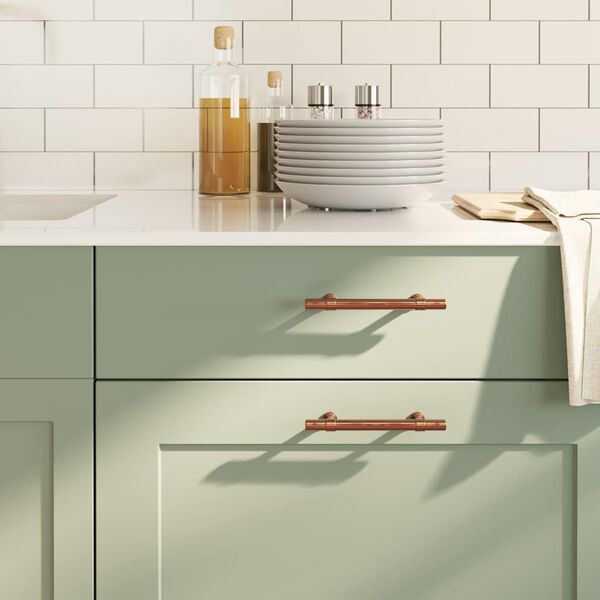 vidaXL skabsh&aring;ndtag 10 stk. 96 mm rustfrit st&aring;l bronzefarvet