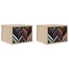 vidaXL V&aelig;gmonteret natbord OMMEN 2 stk. Sonoma-eg 36 x 33 x 25 cm