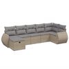 vidaXL havesofas&aelig;t 7 dele med hynder polyrattan beige