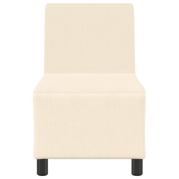 vidaXL | Modulsofa enhed uden arme | Creme 55 x 74 x 82 cm Corduroy stof