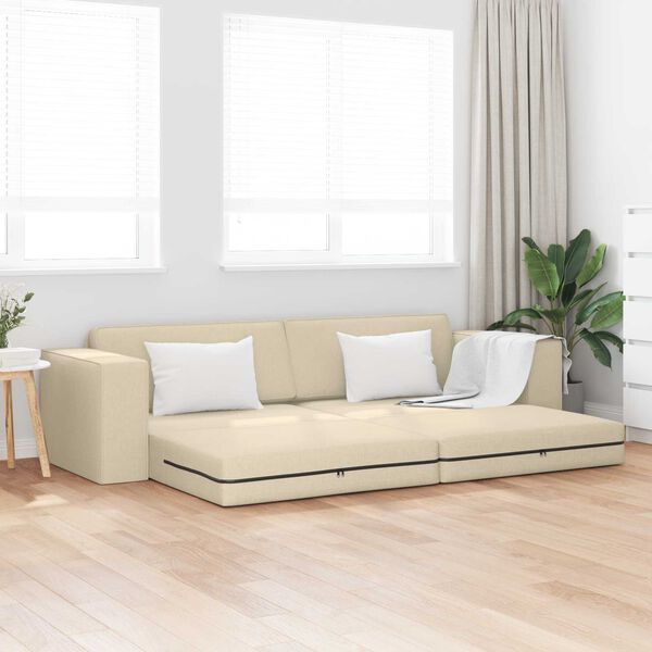 vidaXL Sovesofa 200cm Creme Stof
