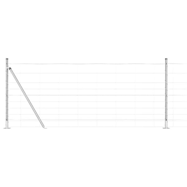 vidaXL Hegnsp&aelig;l Galvaniseret 50 x 1 m St&aring;l