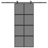 vidaXL skyded&oslash;r med hardwares&aelig;t 90x205 cm h&aelig;rdet glas og aluminium