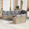 vidaXL Havesofa S&aelig;t 9 pcs Beige polyrattan