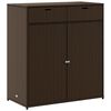 vidaXL opbevaringsskab til haven 105x55x113 cm polyrattan brun
