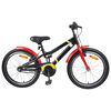 vidaXL B&oslash;rnecykel 24 tommer til 8-12 &aring;r Sort r&oslash;d