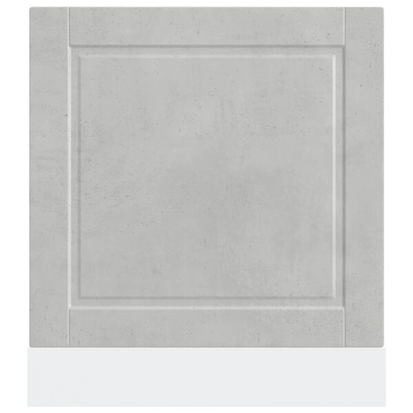 vidaXL l&aring;ge til opvaskemaskine Porto 60x1,5x67 cm betongr&aring;