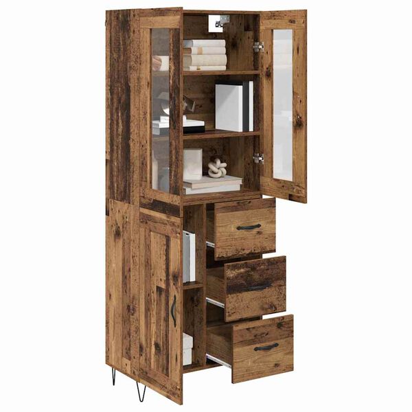 vidaXL Highboard Gammelt tr&aelig; 69,5 x 34 x 90 cm Konstrueret tr&aelig;