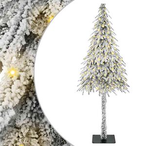 vidaXL Juletr&aelig; med 300 LED'er med stativ Hvid 210 cm PE og St&aring;l