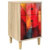 vidaXL Natskab HEESCH Sonoma-eg 36 x 33 x 60 cm Konstrueret tr&aelig;