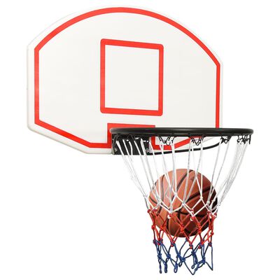 vidaXL basketballkurv med plade 71x45x2 cm polyethylen hvid