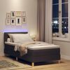 vidaXL LED Box Spring Bed med madras M&oslash;rk Brun 90 x 190 cm Stof