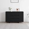 vidaXL Sideboard med skuffe Sort 120 x 41 x 75 cm Konstrueret tr&aelig;