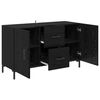 vidaXL Sideboard med skuffe Sort eg 100 x 36 x 60 cm Konstrueret tr&aelig;