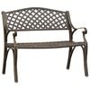 vidaXL haveb&aelig;nk 102 cm st&oslash;bt aluminium bronzefarvet