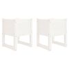 vidaXL plantekasser 2 stk. 40x40x52,5 cm massivt fyrretr&aelig; hvid