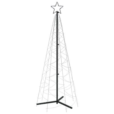 vidaXL kegleformet juletræ 70x180 cm 200 LED'er kold hvid