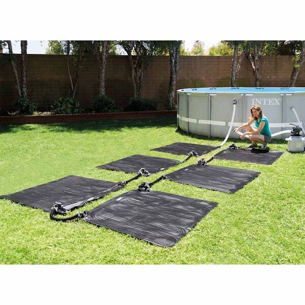 Intex solvarmer til pool. 1,2x1,2 m PVC sort 28685