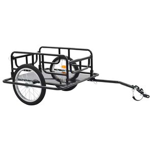 vidaXL cykelanh&aelig;nger 130x73x48,5 cm st&aring;l sort