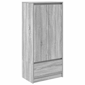 vidaXL skab med skuffe 55,5x34x119,5 cm konstrueret tr&aelig; gr&aring; sonoma-eg