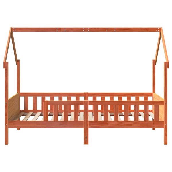 vidaXL sengeramme til husseng 90x190 cm massivt fyrretræ gyldenbrun