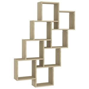 vidaXL v&aelig;ghylde 90x15x119 cm kubeformet konstrueret tr&aelig; sonoma-eg
