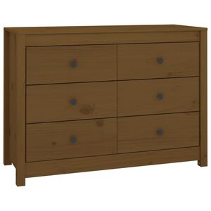 vidaXL kommode 100x40x72 cm massivt fyrretr&aelig; gyldenbrun