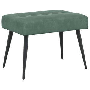 vidaXL B&aelig;nk med knap tufting Havgr&oslash;n 60 x 40 x 45 cm Fl&oslash;jl