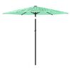 vidaXL haveparasol med st&aring;lstang 268x268x226 cm gr&oslash;n