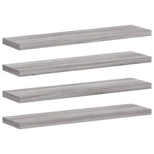 vidaXL v&aelig;ghylder 4 stk. 40x10x1,5 cm konstrueret tr&aelig; gr&aring; sonoma-eg