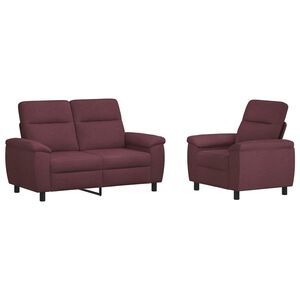vidaXL Sofa S&aelig;t 2 pcs Lilla Stof