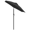 vidaXL parasol 200x224 cm aluminium antrcitgrå