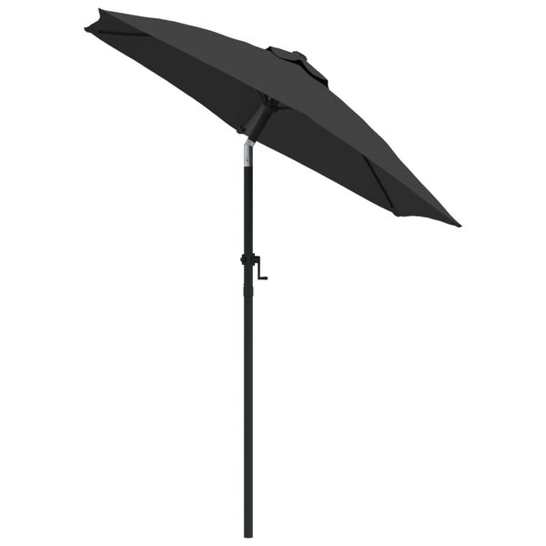 vidaXL parasol 200x224 cm aluminium antrcitgrå