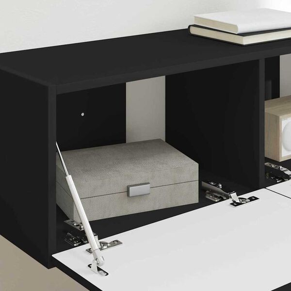 vidaXL TV v&aelig;gskab 2 pcs Sort 98 x 31 x 29,5 cm Konstrueret tr&aelig;