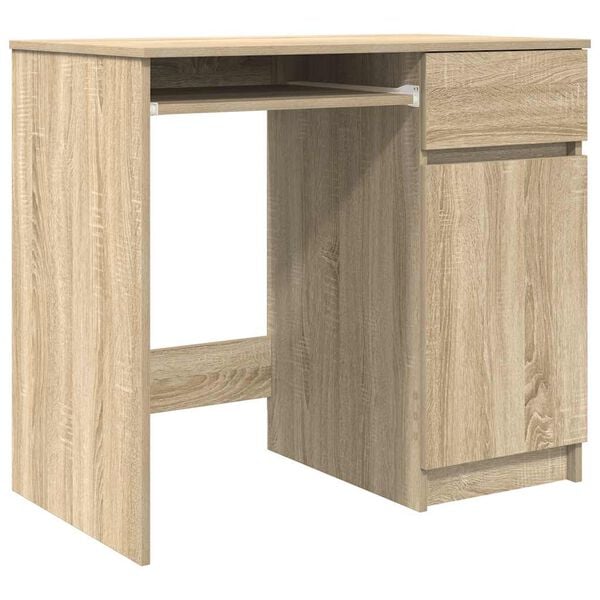 vidaXL skrivebord 86x49x76 cm konstrueret tr&aelig; sonoma-eg