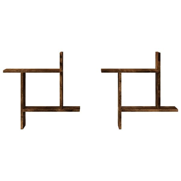 vidaXL v&aelig;ghylder 2 stk. 50x12x50 cm konstrueret tr&aelig; r&oslash;get egetr&aelig;