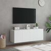 vidaXL v&aelig;gh&aelig;ngte tv-borde 2 stk. med LED-lys 60x35x41 cm hvid